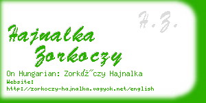 hajnalka zorkoczy business card